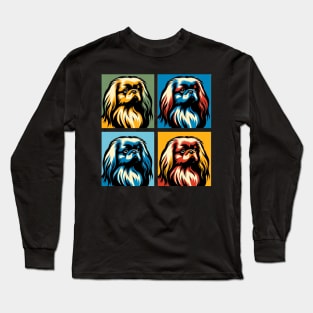 Pekingese Pop Art - Dog Lovers Long Sleeve T-Shirt